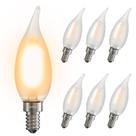 Lâmpada LED Owilukie Chandelier Frosted 6W (equivalente a 60W), pacote com 6