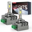 Lâmpada LED para carro PERPOTAO D3S D3R 26.400 LM 6.000 K branca, pacote com 2 Lâmpada LED para carro PERPOTAO D3S D3R 26.400 LM 6.000 K branca, pacote com 2