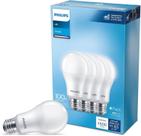 Lâmpada LED PHILIPS A19 450lm Luz do Dia 5,5W E26 4 Unidades