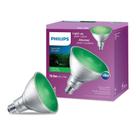 Lâmpada LED Philips PAR38 Luz de festa verde 13,5 W E26 120 V Lâmpada LED Philips PAR38 Luz de festa verde 13,5 W E26 120 V