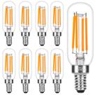 Lâmpada LED Porbench E12 de 6 W regulável (equivalente a 60 W) 2700K, pacote com 8