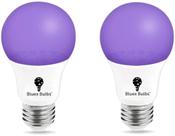 Lâmpada LED preta Bluex Bulbs 9W A19 E26 385-400nm, pacote com 2