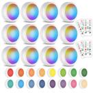 Lâmpada LED Puck Light SIXDEFLY 16, pacote com 12 cores e controle remoto