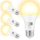 Lâmpada LED Qualilux Dusk to Dawn 9,5 W 850 LM, pacote com 4 unidades A19