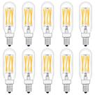 Lâmpada LED Raheem T8 E12 6W 600lm 3000K 110V regulável, pacote com 10