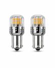 Lampada led ray-x base 1156 1 polo 16 leds ambar