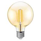 Lampada led retro filamento ballon globo g125 4w 2200k ambar galaxy