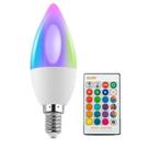 Lampada Led Rgb 16 Cores 4w Bivolt E27 Drive Integrado Com Controle Remoto