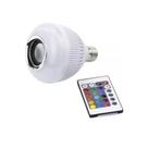 Lâmpada Led Rgb Caixa De Som Bluetooth Com Controle Bivolt