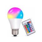 Lâmpada Led Rgb Colorida Com Controle Remoto 12W E27 Bivolt