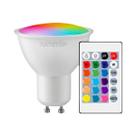 Lâmpada LED RGB GU10 6W Dimerizável Com Controle Remoto De 24 Teclas Colorida Para Quarto E Sala De