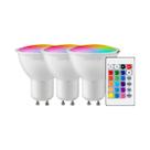 Lâmpada LED RGB GU10 6W Dimerizável Com Controle Remoto De 24 Teclas Colorida Para Quarto E Sala De