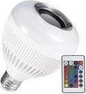 Lâmpada LED RGB W com Caixa de Som Bluetooth e Controle Remoto Bivolt RGB