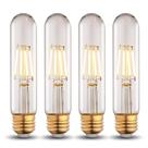Lâmpada LED runquiz T10 Tubular 6W 2700K regulável E26, pacote com 4