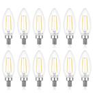 Lâmpada LED Sigalux E12 de 3 W (40 W) regulável 2700 K, branca macia, pacote com 12