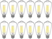 Lâmpada LED Sigalux Edison ST58 Filament Clear 6W 5000K E26 12Pk