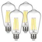 Lâmpada LED Sigalux Edison ST58 Filamento E26 6W 5000K 700lm, pacote com 4 Lâmpada LED Sigalux Edison ST58 Filamento E26 6W 5000K 700lm, pacote com 4