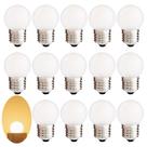 Lâmpada LED Sphoon G40 de 1,5 W (equivalente a 15 W) E26 Base CRI90+, pacote com 15