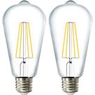 Lâmpada LED Sunco Edison ST64 8,5 W (800 lm) 3000 K, pacote com 2 Lâmpada LED Sunco Edison ST64 8,5 W (800 lm) 3000 K, pacote com 2