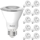 Lâmpada LED Sunco PAR20 7W 3000K 470lm regulável IP65, pacote com 10