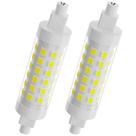 Lâmpada LED TAIYALOO R7S 9W 6000K 900lm 78mm 120V regulável, pacote com 2
