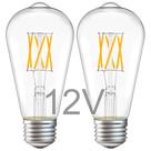 Lâmpada LED TOKCON 12V de baixa tensão 6W E26 2700K, pacote com 2