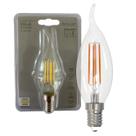 Lampada Led Vela Chama Clear 4w Branco Neutro 4000k E14