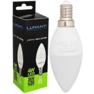 Lâmpada Led Vela Lisa Leitosa 4W 220V E14 Branco Frio