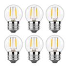 Lâmpada LED vintage Dimwat G40 E26 1W 2700K branca quente, pacote com 6 Lâmpada LED vintage Dimwat G40 E26 1W 2700K branca quente, pacote com 6