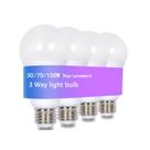 Lâmpada LED VVH de 3 vias 3/7/10W 2700K A19 E26 branca quente