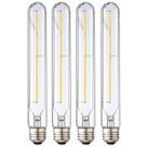 Lâmpada LED XININSUN T10 4W 400lm 4000K regulável E26 120V, pacote com 4 Lâmpada LED XININSUN T10 4W 400lm 4000K regulável E26 120V, pacote com 4
