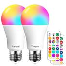 Lâmpada LED Yangcsl 10W RGB que muda de cor 85W Equiv, pacote com 2