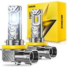 Lâmpada LED ZonCar H11 60000 lm branca para farol de neblina, kit com 2 unidades