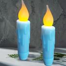 Lâmpada LINCOUNTRY Blue LED Flameless Taper Velas 12cm