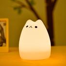 Lâmpada Lueudu Cat LED Night Light Silicon 15 cm USB recarregável
