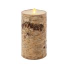 Lâmpada Luminara Pillar Candle Real Birch Bark 10x18 cm