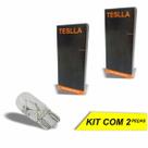 Lâmpada Luz de Placa Freio Painel Lanterna Porta Luvas W5W Teslla Halógena 12V 5W 3200K - 2 Peças