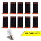 Lâmpada Luz de Ré Freio Pisca P21W Teslla Halógena 12V 21W 3200K - 10 Peças