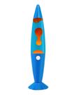 Lâmpada Magma Vanful Orange Liquid Motion 40cm com base azul