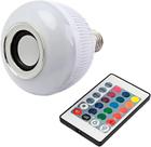 Lâmpada Musical de LED Bulbo Bluetooth RGB + Controle Remoto