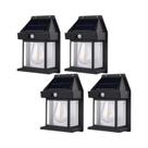 Lâmpada Noturna Solar Com Sensor De Movimento À Prova d'Água, 3 Modos, Lanterna Inteligente Para