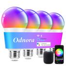 Lâmpada Odnora A19 RGBWW 9W WiFi Bluetooth Kit com 4 unidades