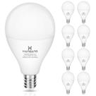 Lâmpada para ventilador de teto Hansang LED E12 Base 6W 5000K, pacote com 8