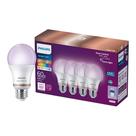 Lâmpada PHILIPS A19 60W 800LM Colorida Smart Kit com 4 Lâmpada PHILIPS A19 60W 800LM Colorida Smart Kit com 4