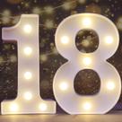 Lâmpada Pooqla 18º aniversário Light Up Number LED