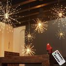 Lâmpada PXBNIUYA 200LED Hanging Starburst Lights à prova d'água