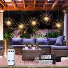 Lâmpada PXBNIUYA, pacote com 5 lâmpadas Starburst de 1000 LED, branca quente
