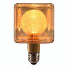 Lâmpada Retrô Filamento Bubbles Cubo Âmbar Led 4W 2200k