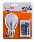 Lâmpada RGB 5W Bulbo Com 16 Cores Bivolt 110-220V LLUM BRONZEARTE