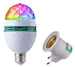 Lâmpada RGB LED Rotativa 3W Kit C/ Bocal de Lâmpada Lâmpada RGB LED Rotativa 3W Kit C/ Bocal de Lâmpada